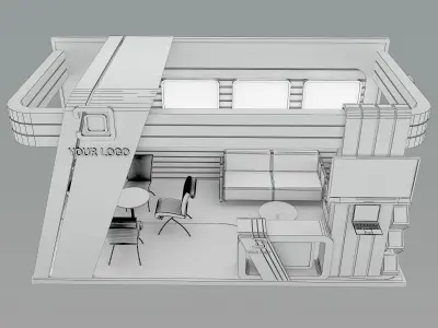 Booth Exhibition Stand a427 3D model