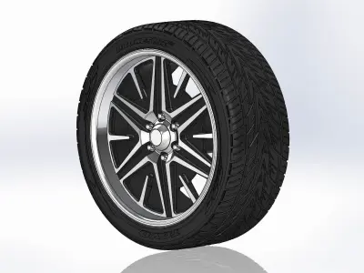 Wheels Schott Splitter 22inch for your scale model 3D print model