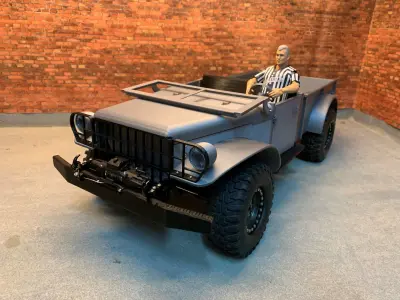 LIKE DODGE M37 - BODY FOR AXIAL SCX10II 313MM CHASSIS 3D print model