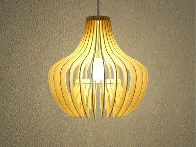 Parametric Design Chandelier Sandra Lamp CNC files dxf download 3D model