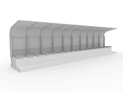 Soccer Bench 08 3D model