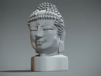 Buddha statue 3D model purchase