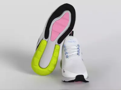 Nike Air Max 270 Women s Purple Platinum Black Low-poly 3D model