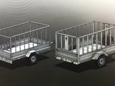 Semi Trailer for privte car 3D model