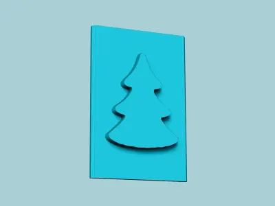 Stamp 28 Pine Tree - Fondant Decoration Maker Toy 3D print model