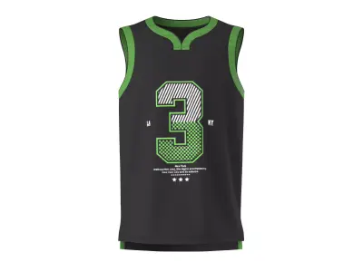 Black Green Basketball Pack Free low-poly 3D model