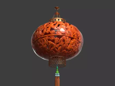 Chinese dragon ball  lantern  3D model