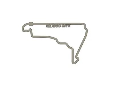 Mexico City F1 Racing Track 2025 3D print model