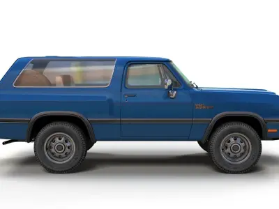 Dodge Ramcharger 1990 Low-poly 3D model