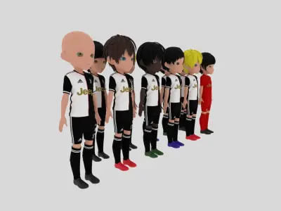 Juventus Soccer - Football Team Low-poly 3D model