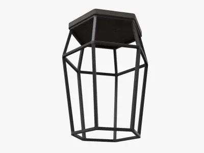 Hexagonal bar chair 01 3D model