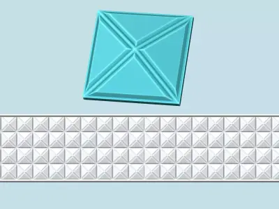 Wall Panel A09 Pyramid - Interior Design Decoration 3D print model