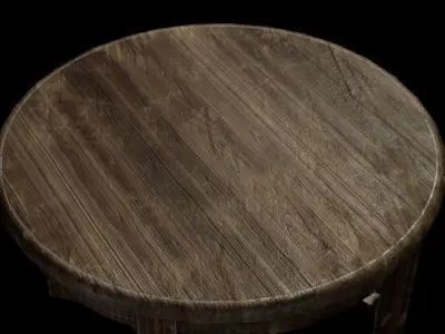 Shabby table Lowpoly Low-poly 3D model