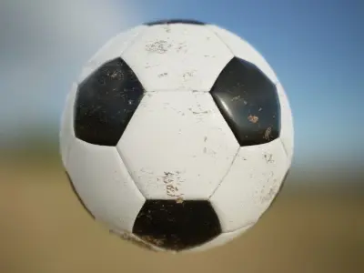 Soccer Ball PBR Game Ready Low-poly 3D model