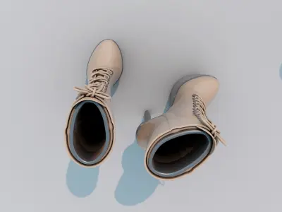 Platform High Heel Shoes For Pole Dancer 3D model