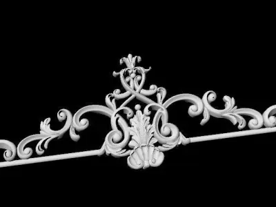 Central decor ornament for furniture 3D model 912