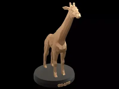Parametric Giraffe Low-poly 3D model purchase