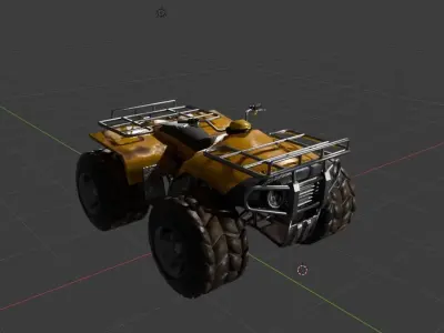 Mountain Explorer Quadbike - Lowpoly Adventure Vehicle Low-poly 3D model