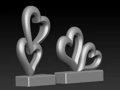 Love heart Free 3D model