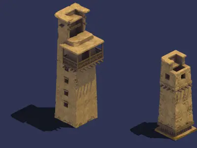 gAME castle - Watchtower 03 3D model