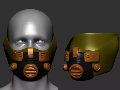 helmet high poly sculpt 3d printable  3D model