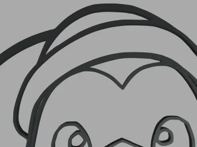 Christmas Penguin Wall Silhouette 01 3D print model