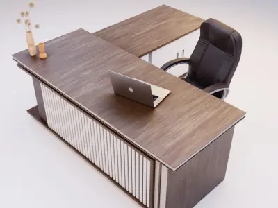 Office Table 3 Low-poly 3D model