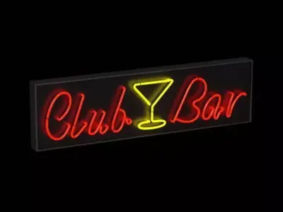 Neon Sign Board 3D model