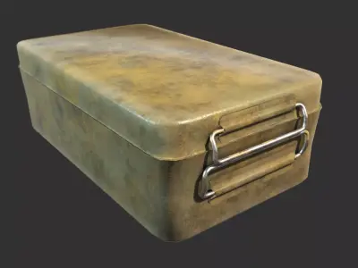 Rusty Supply Box Low-poly 3D model