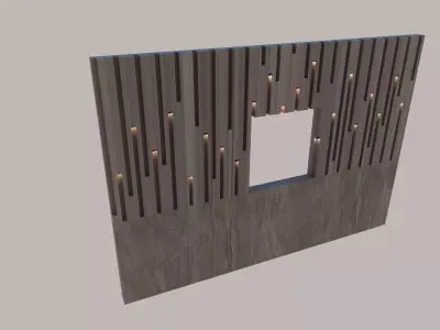 wooden wall Free 3D model