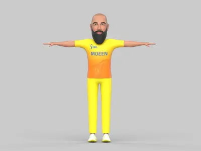 Moeen Ali 3D model