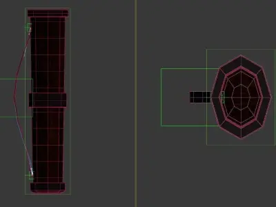 SPORT---ARCHERY---Quiver wooden pen Low-poly 3D model