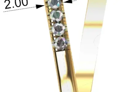 Half Eternity Ring 3D model