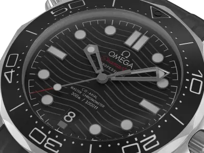 Omega Seamaster Diver Black 3D model