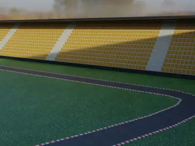 Race Track Low-poly 3D model