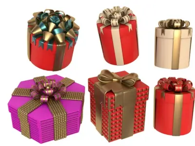 Gift Box collection 3D model