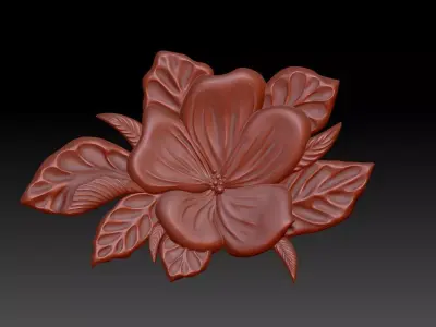 Decor with flowers 3D print model