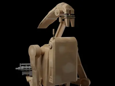 Battle Droid is ready to fight Free 3D model
