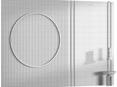 Decorative wall panel N06 3D model