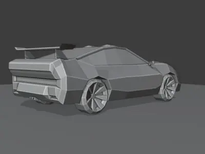 Basic Low Poly Car Low-poly 3D model