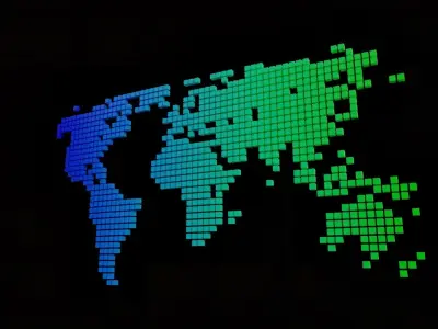 Wall map cubes 3D model