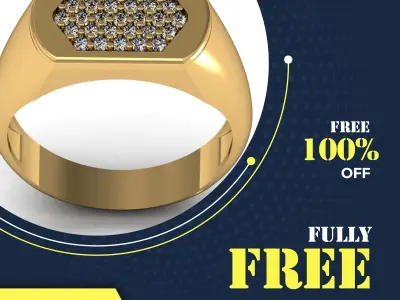  ELEGANT BAND GENTS RING Free 3D print model