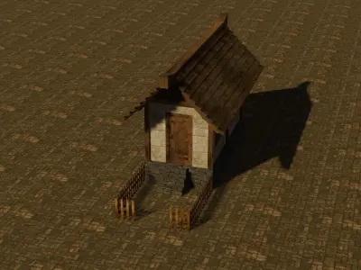 Medieval House 2 Free low-poly 3D model