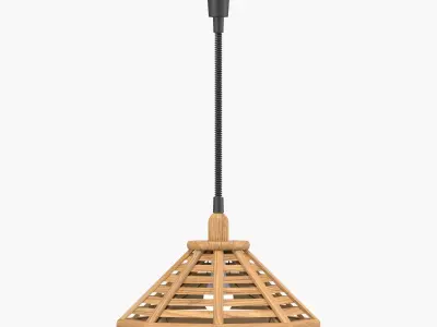 Wooden chandelier 3D model
