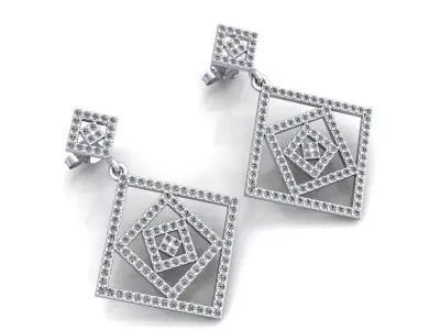 Luxury Style Earring  3D print model
