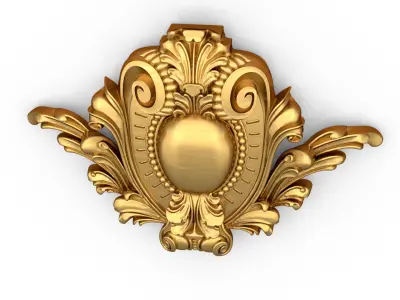 carved classic decorative ornament cnc 3d printing stl 08 3D model
