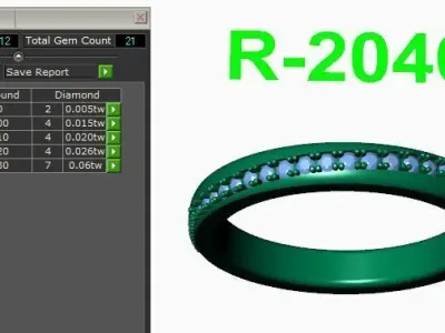 Band Ring 3D print model 85