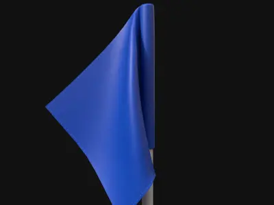 Corner Flag Low-poly 3D model