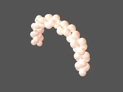 Carnival Balloon Garland V1 005 Low-poly 3D model