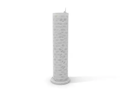 Intricate Silver Cylinder model pack Low-poly 3D model